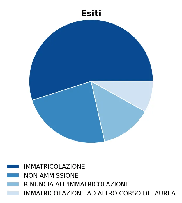 Grafico a torta degli esiti di Ingegneria energetica 21-10-2025