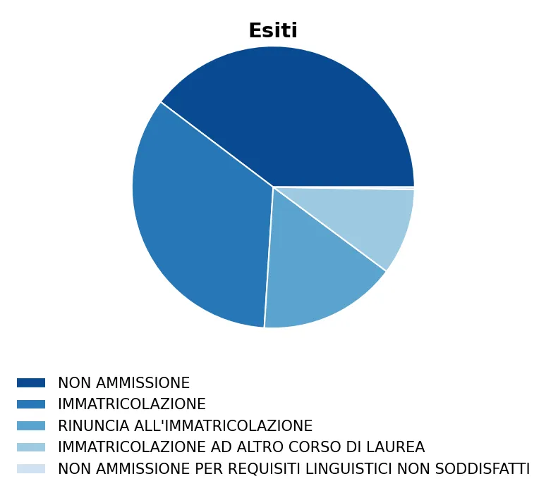 Grafico a torta degli esiti di Ingegneria civile 21-10-2025